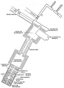 Plano del templo de Luxor